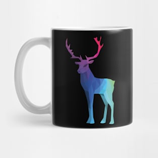 Rainbow Stag on Black Mug